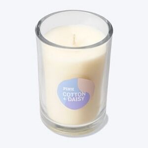 VS PINK Limited Edition Cotton & Daisy Single Wick Scented Candle 6.3 Oz NEW
